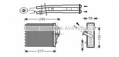 AVA QUALITY COOLING ft6350 -  Теплообменник, отопление салона